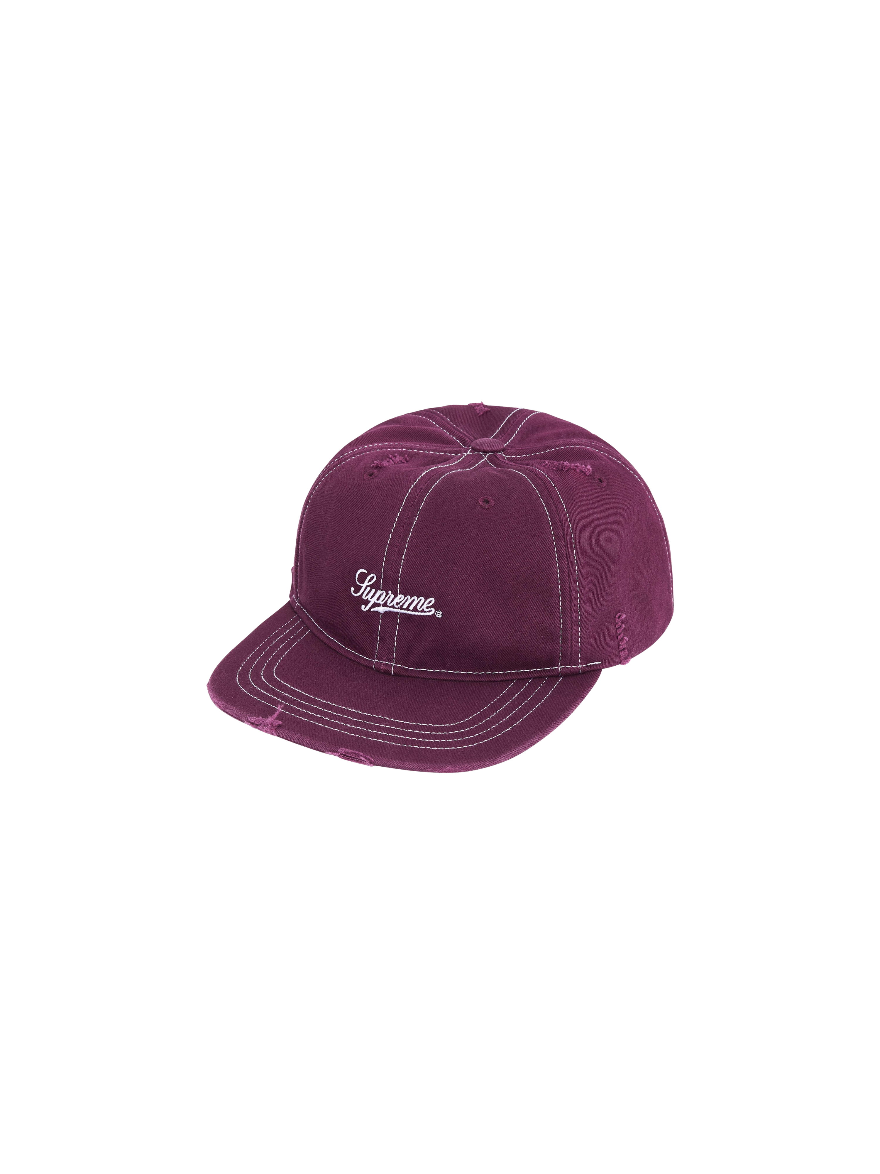 Distressed Script 6-Panel "Dark Purple"